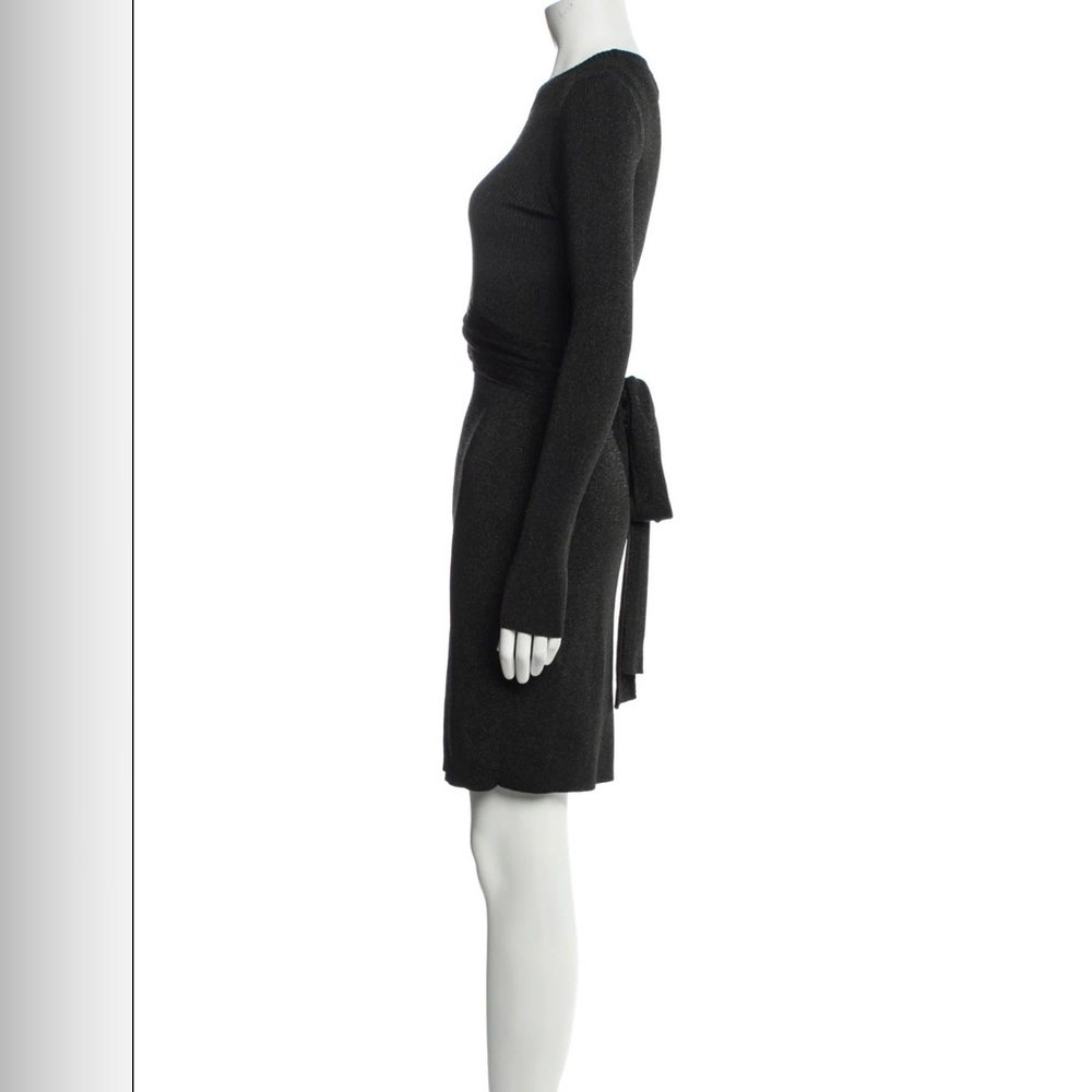 3.1 Phillip Lim Black Knit Midi Wrap Dress, Size S, Brand New